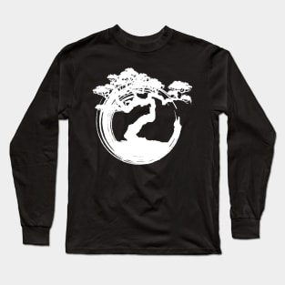 'Bonsai Tree Enso Circle' Cool Japanese Tree Long Sleeve T-Shirt